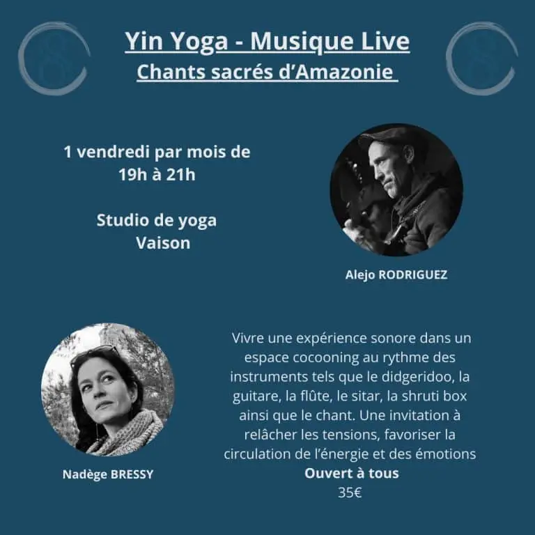 yin yoga musique live vaison
