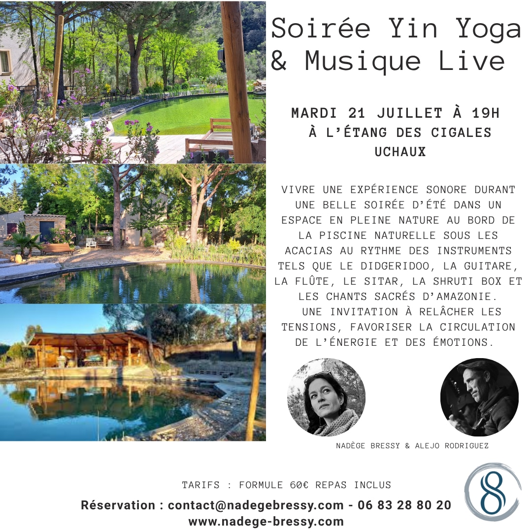 Yin yoga &eacute;tang des cigales